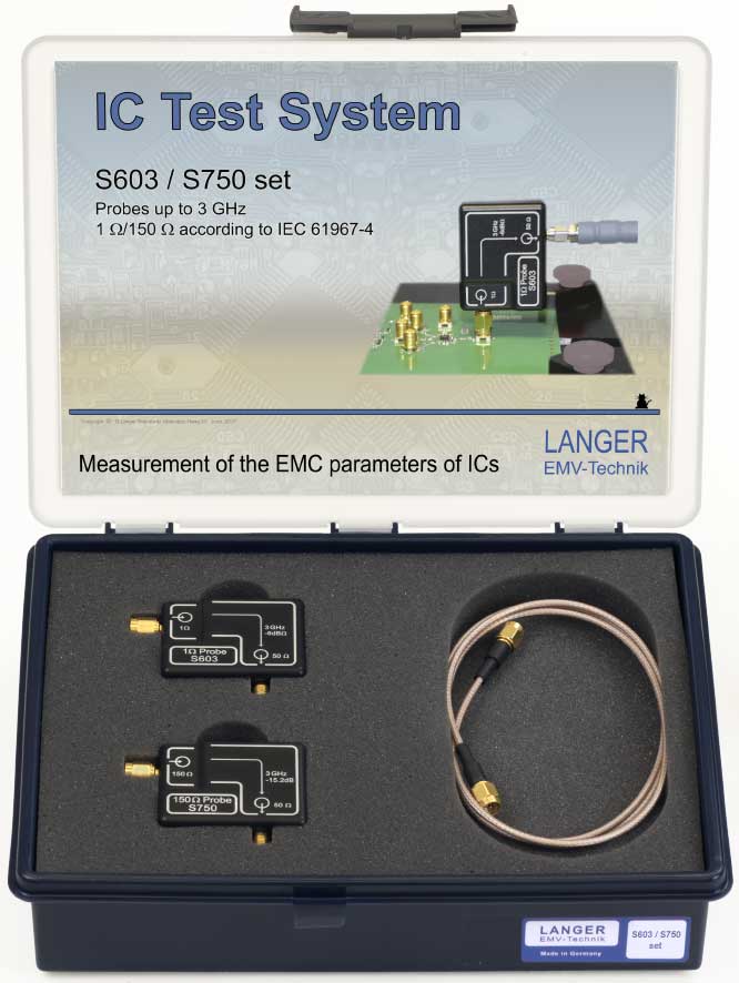 S603 / S750 set, Leitungsgebundene HF-Messung nach IEC 61967-4, 1 Ohm / 150 Ohm